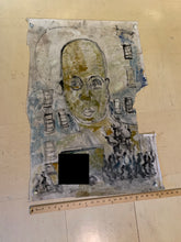 Load image into Gallery viewer, Purvis Young - head on reclaimed canvas