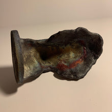 Load image into Gallery viewer, Raku clay sculpture, staring face. AGE