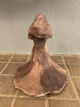 Load image into Gallery viewer, RAKU Clay Sculpture - faceless lady / bleeding heart AGE