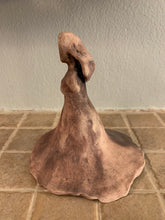 Load image into Gallery viewer, RAKU Clay Sculpture - faceless lady / bleeding heart AGE