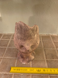 RAKU Clay Sculpture - eyeless face AGE