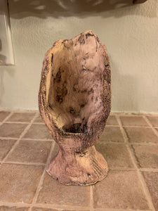 RAKU Clay Sculpture - eyeless face AGE