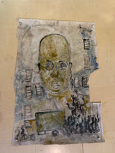 Load image into Gallery viewer, Purvis Young - head on reclaimed canvas